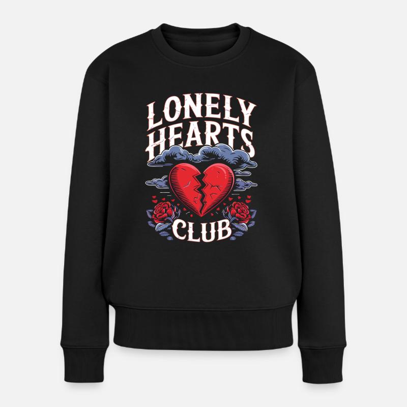 Lonely Hearts Club – Anti-Saint-Valentin - Pull Premium bio Femme - noir