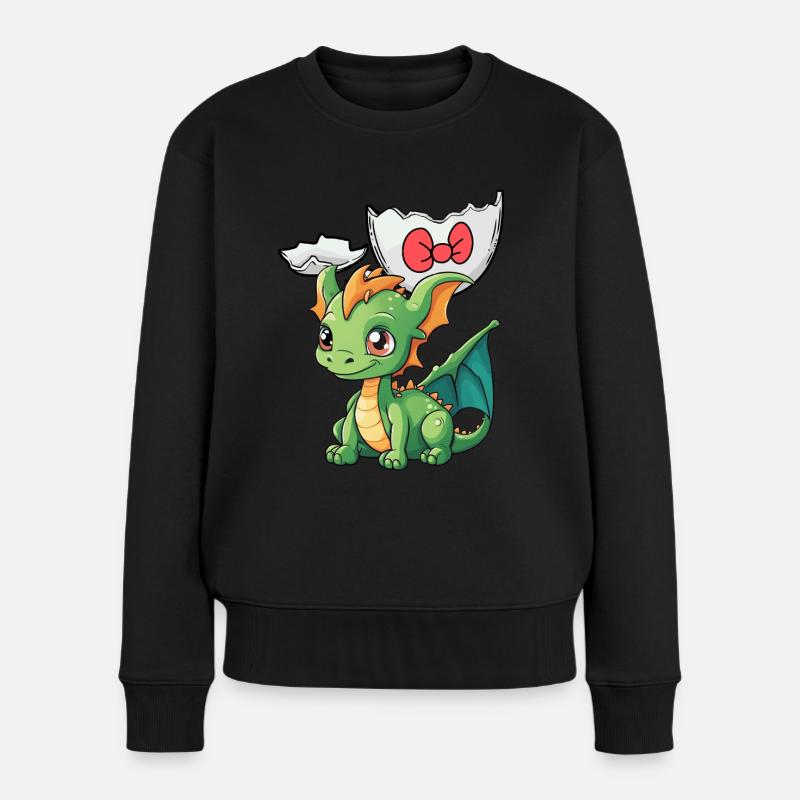Baby Dragon Dragon Egg Eggshell Hatch Child - Women's Premium Organic Jumper - black