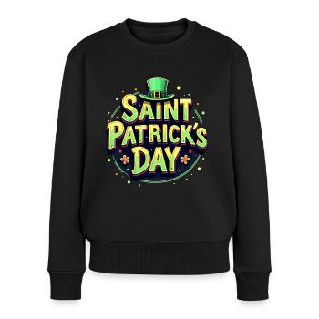 Saint Patrick`s Day Beer - Frauen Premium Bio Pullover - Schwarz - Vorne - Julia (174cm)