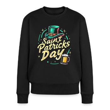 Saint Patrick`s Day Beer - Frauen Premium Bio Pullover - Schwarz - Vorne - Julia (174cm)