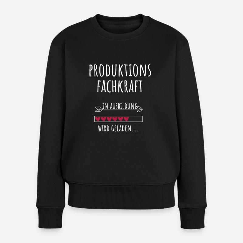 Produktionsfachkraft Ausbildung Beruf Geschenk - Frauen Premium Bio Pullover - Schwarz