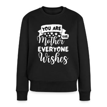 Beste Mama Spruch Mutter Sprüche - Frauen Premium Bio Pullover - Schwarz - Vorne - Julia (174cm)