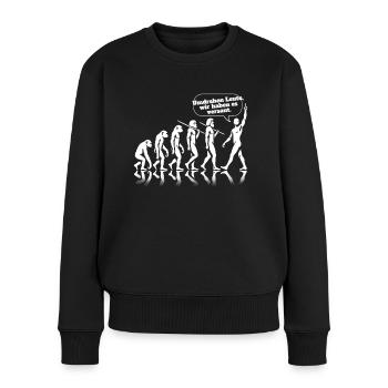 Deutsche Regierung Deutschland Politik Geschenk - Frauen Premium Bio Pullover - Schwarz - Vorne - Julia (174cm)