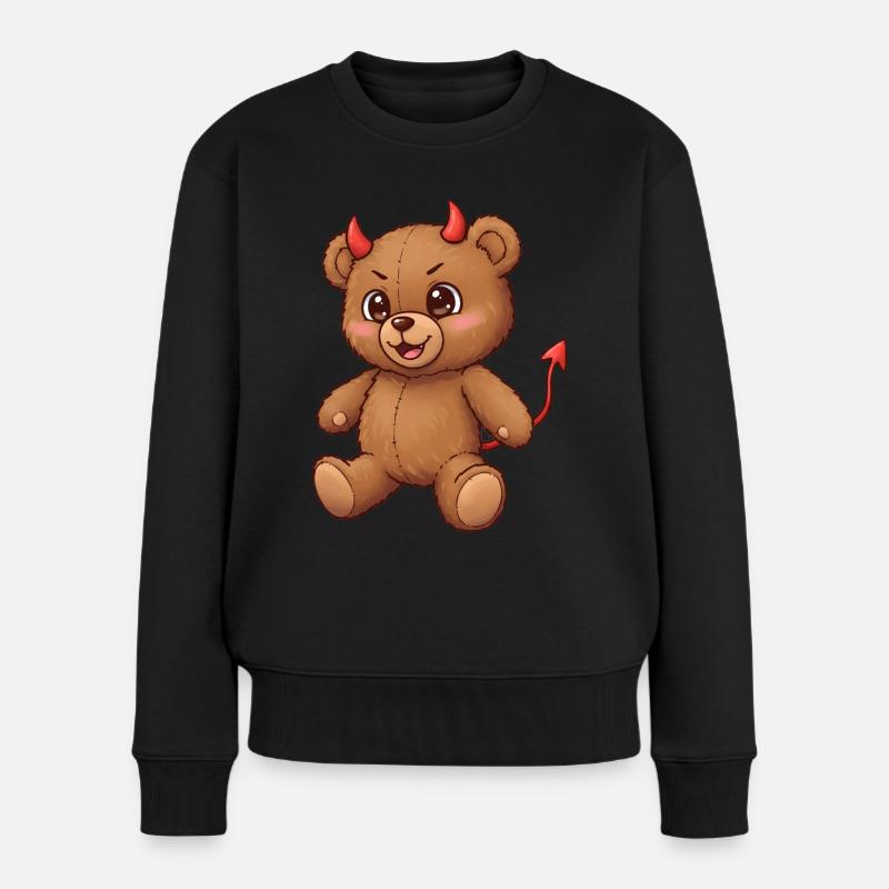 Teddy Bear Devil - Women's Premium Organic Jumper - black