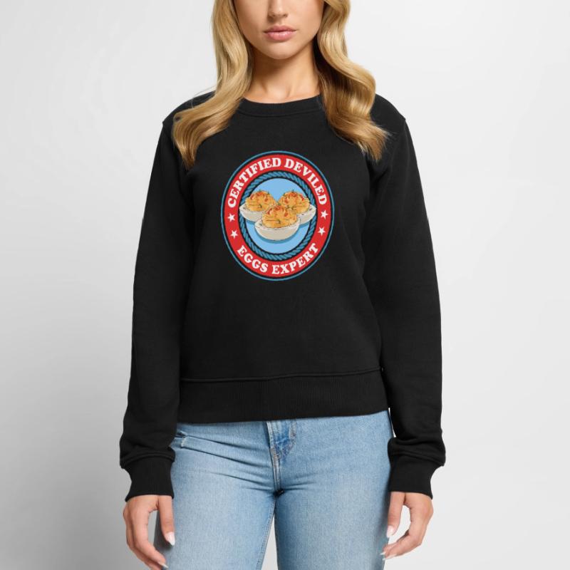 Gefüllte Eier Experte Deviled Eggs Geschenk Frauen Premium Bio Pullover