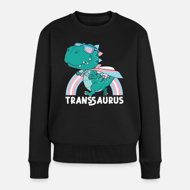 Transgender Trans LGBT Pride - Frauen Premium Bio Pullover - Schwarz