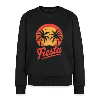 Sommer Party Shirt – Fiesta Feeling - Frauen Premium Bio Pullover - Schwarz - Vorne - Julia (174cm)