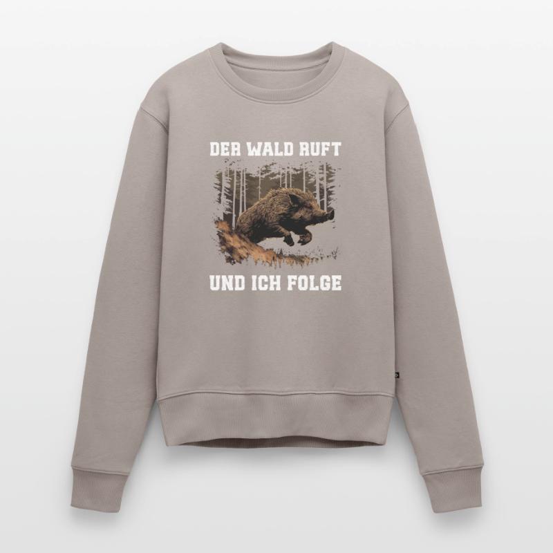 Der Wald Ruft Jäger Frauen Premium Bio Pullover