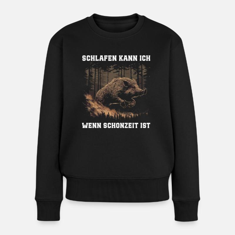 Hunter Closed Season - Women's Premium Organic Jumper - black