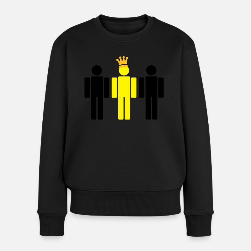 der König 3c - Frauen Premium Bio Pullover - Schwarz