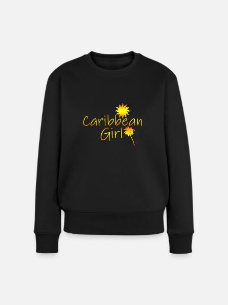 Caribbean Girl - Frauen Premium Bio Pullover - Schwarz