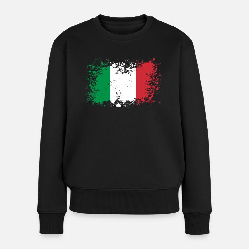 Drapeau italien idée cadeau cuisine italienne - Pull Premium bio Femme - noir