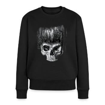Forêt de crâne - Pull Premium bio Femme - noir - Devant - Julia (174cm)