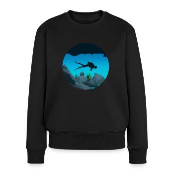 Cave Diving - Women's Premium Organic Jumper - black - Front - Julia (174cm)