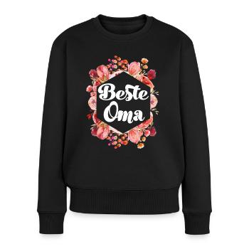 Beste Oma der Welt Großmutter Omi Rentnerin Rente - Frauen Premium Bio Pullover - Schwarz - Vorne - Julia (174cm)