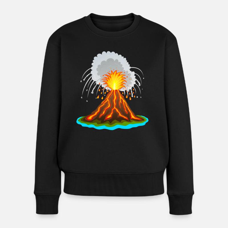 Vulcano, vulcano, vulcano, lava, volcans volcans - Pull Premium bio Femme - noir
