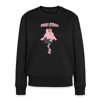 Braut Strauß, Humor Blumen Hochzeit Vogel Geschenk - Frauen Premium Bio Pullover - Schwarz - Vorne - Julia (174cm)