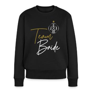 Team Bride - Frauen Premium Bio Pullover - Schwarz - Vorne - Julia (174cm)