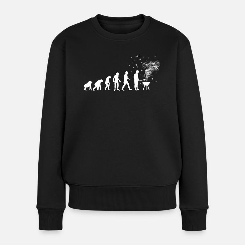 Wintergrillen BBQ Evolution Griller Grillen Winter - Frauen Premium Bio Pullover - Schwarz