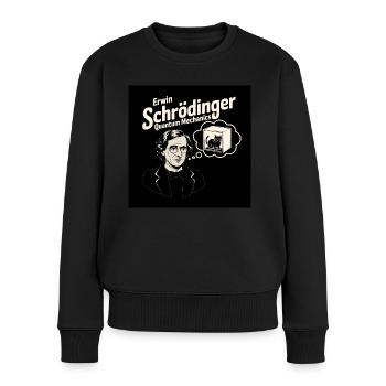 Patrimoine de l’humanité - Erwin Schrödinger - Pull Premium bio Femme - noir - Devant - Julia (174cm)
