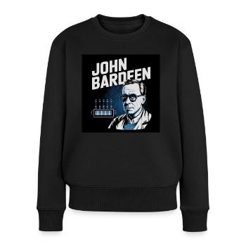 Patrimoine de l’humanité - John Bardeen - Pull Premium bio Femme - noir - Devant - Julia (174cm)
