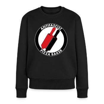 antifascist pizza baker - Women's Premium Organic Jumper - black - Front - Julia (174cm)