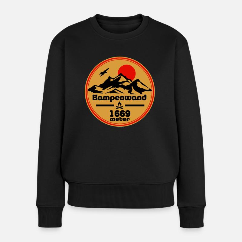 kampenwand - Frauen Premium Bio Pullover - Schwarz