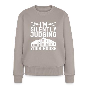 Architect Architecture - Women's Premium Organic Jumper - taupe - Front - Julia (174cm)