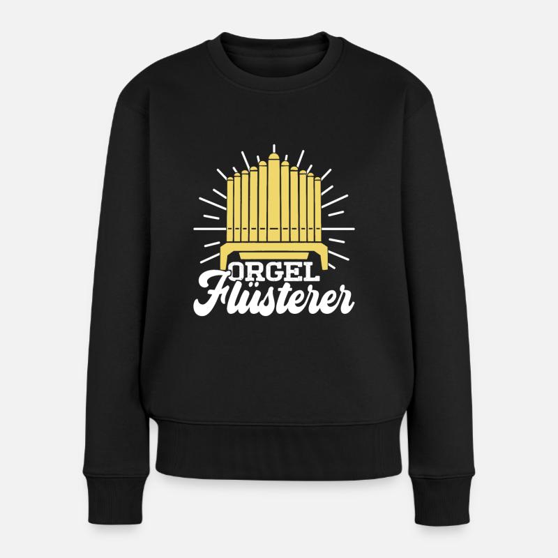 Orgel Organist - Frauen Premium Bio Pullover - Schwarz