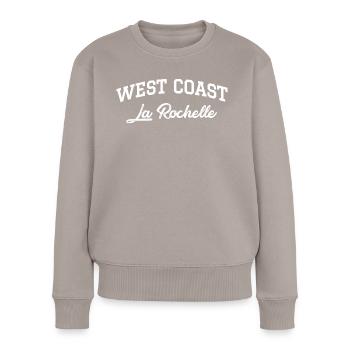 WEST COAST La Rochelle - Pull Premium bio Femme - taupe - Devant - Julia (174cm)