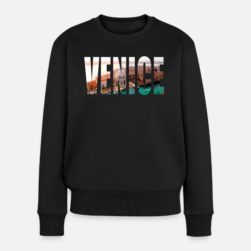 venice venedig - Frauen Premium Bio Pullover - Schwarz