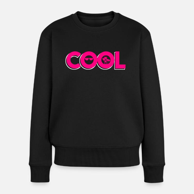 cool sonnenbrille - Frauen Premium Bio Pullover - Schwarz