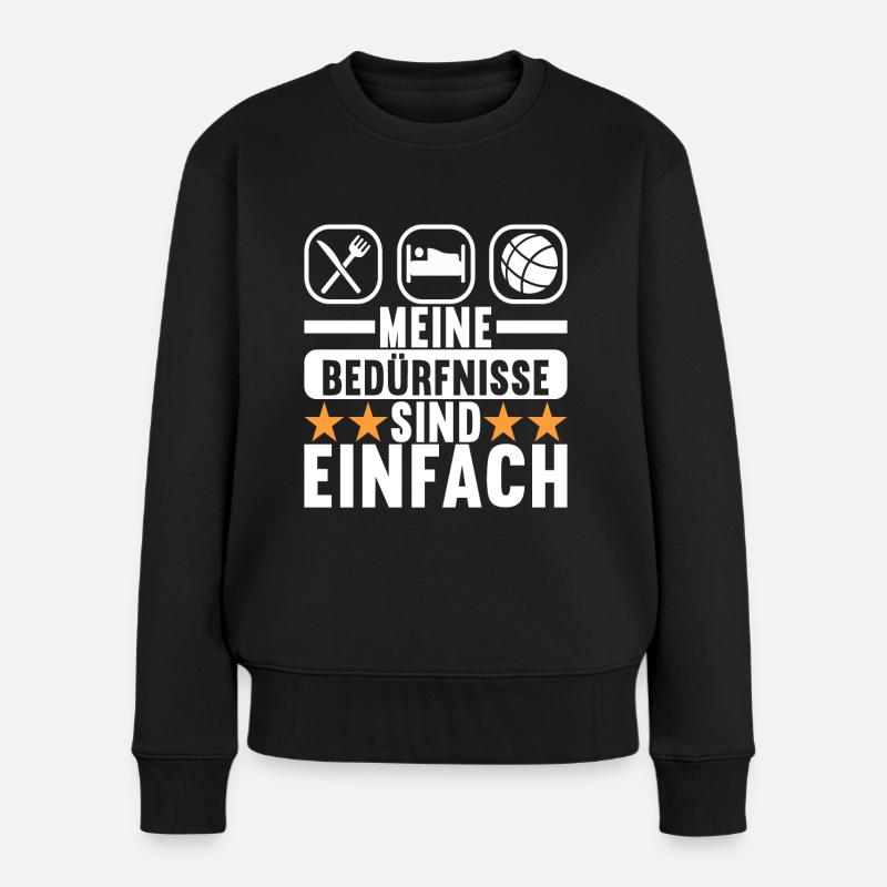 Boule Boulespieler - Frauen Premium Bio Pullover - Schwarz