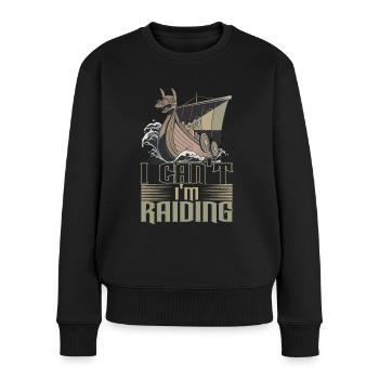 Wikinger Nordische Mythologie - Frauen Premium Bio Pullover - Schwarz - Vorne - Julia (174cm)