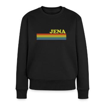 Jena - Frauen Premium Bio Pullover - Schwarz - Vorne - Julia (174cm)