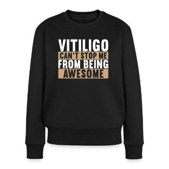 Vitiligo World Vitiligo Day - Frauen Premium Bio Pullover - Schwarz - Vorne - Julia (174cm)