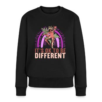 Vitiligo World Vitiligo Day - Frauen Premium Bio Pullover - Schwarz - Vorne - Julia (174cm)