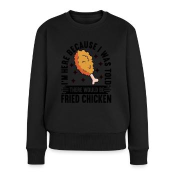 Fried Chicken Fast Food - Women's Premium Organic Jumper - black - Front - Julia (174cm)