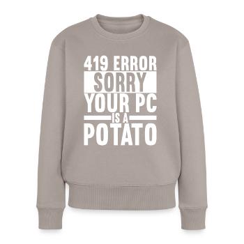Programmierer Informatiker - Frauen Premium Bio Pullover - Taupe - Vorne - Julia (174cm)