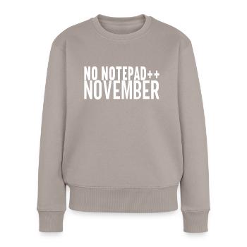 Programmierer Informatiker - Frauen Premium Bio Pullover - Taupe - Vorne - Julia (174cm)