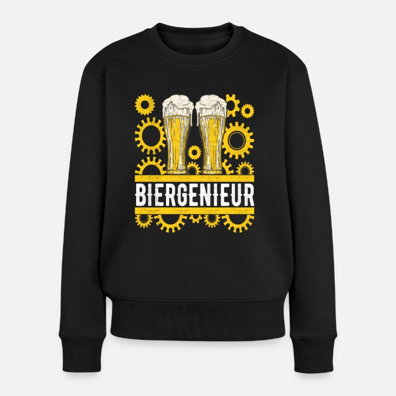 Bierbrauer Bier Brauen - Frauen Premium Bio Pullover - Schwarz