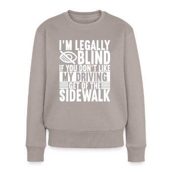 Blind visual impairment - Women's Premium Organic Jumper - taupe - Front - Julia (174cm)