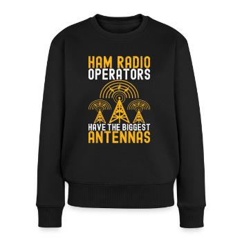 Ham Radio Ham Funker - Frauen Premium Bio Pullover - Schwarz - Vorne - Julia (174cm)