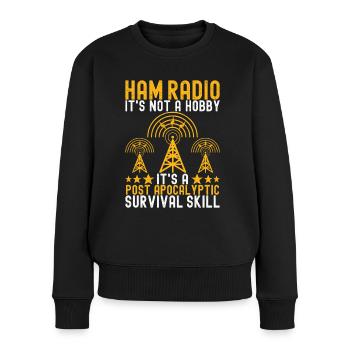 Ham Radio Ham Funker - Frauen Premium Bio Pullover - Schwarz - Vorne - Julia (174cm)