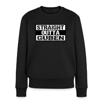 Guben - Frauen Premium Bio Pullover - Schwarz - Vorne - Julia (174cm)