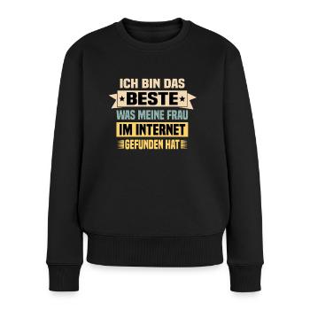 Spruch Ehe Frau - Frauen Premium Bio Pullover - Schwarz - Vorne - Julia (174cm)