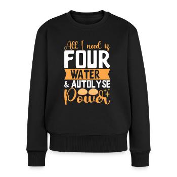 Bäcker Bäckerei Backen - Frauen Premium Bio Pullover - Schwarz - Vorne - Julia (174cm)