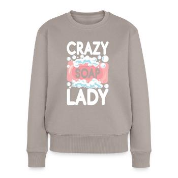 Savonnier fabrication de savon - Pull Premium bio Femme - taupe - Devant - Julia (174cm)