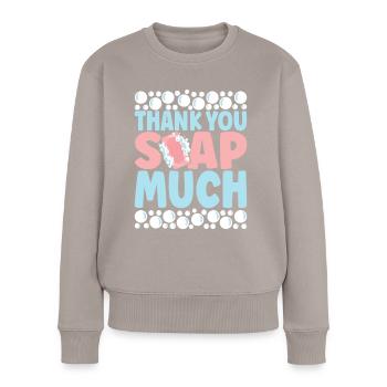 Savonnier fabrication de savon - Pull Premium bio Femme - taupe - Devant - Julia (174cm)