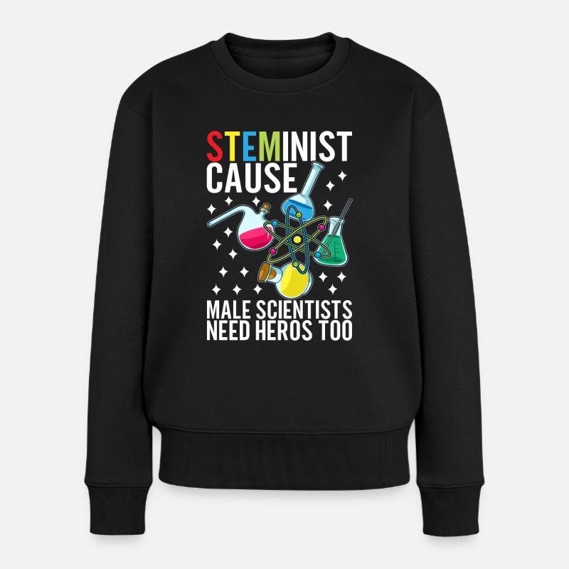 Steminist Women In Science - Frauen Premium Bio Pullover - Schwarz
